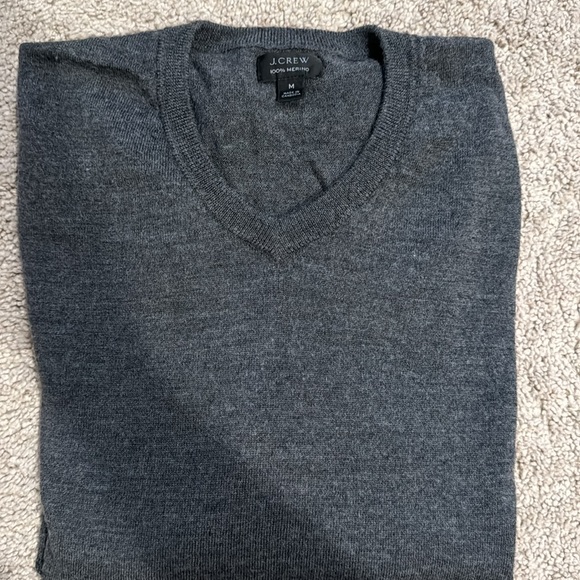 J Crew Merino Wool V-Neck Sweater - Picture 2 of 3